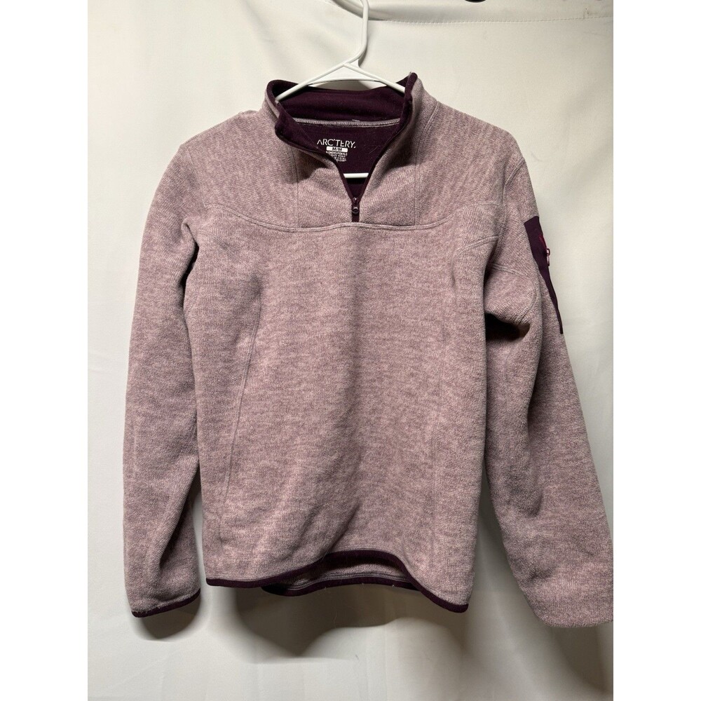 Arcteryx Covert 1/2 Zip Fleece Pullover Women Medium Purple Sweater Knit